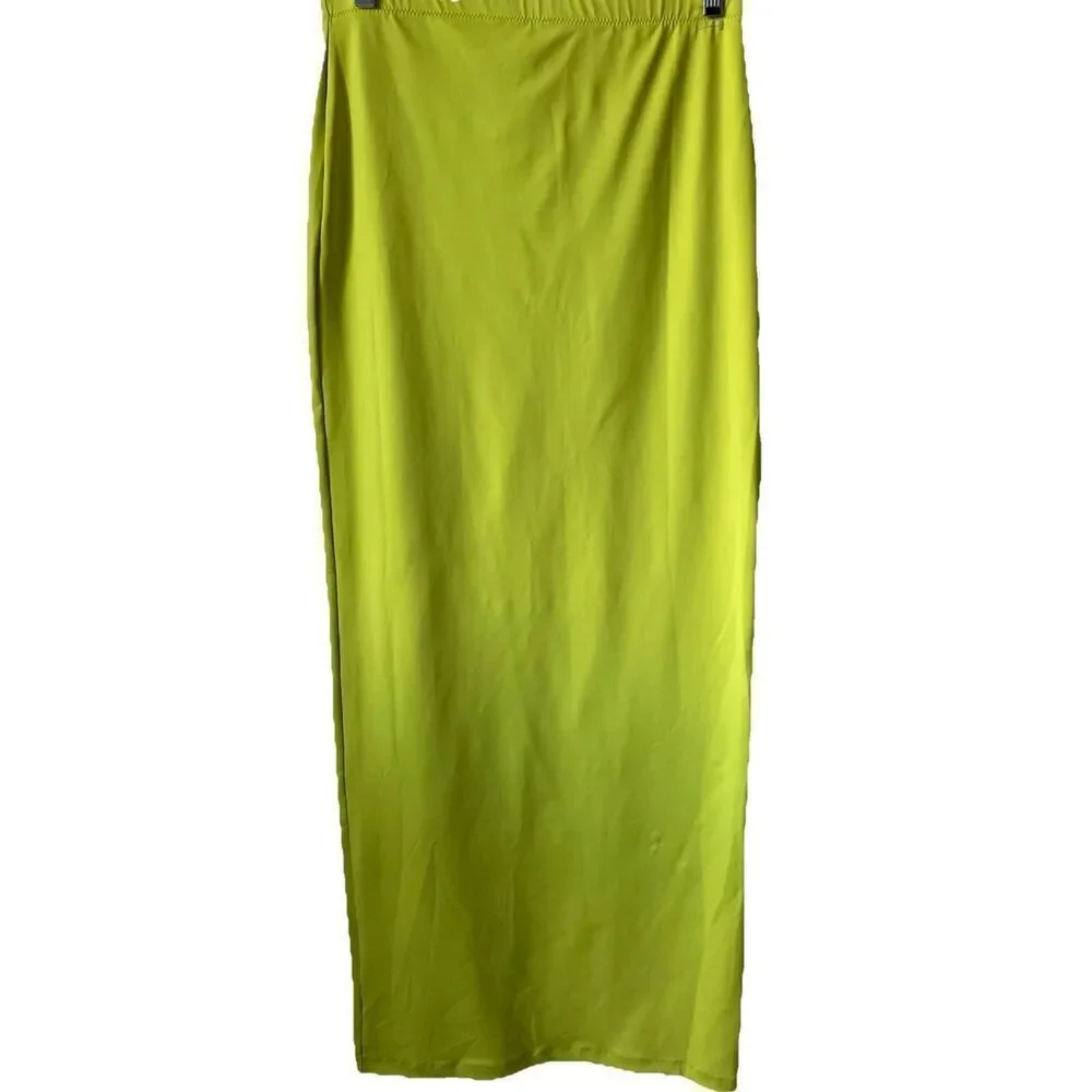 New SKIMS Recycled Swim Cut Out Long Maxi Tube Skirt in Citrus Size Large